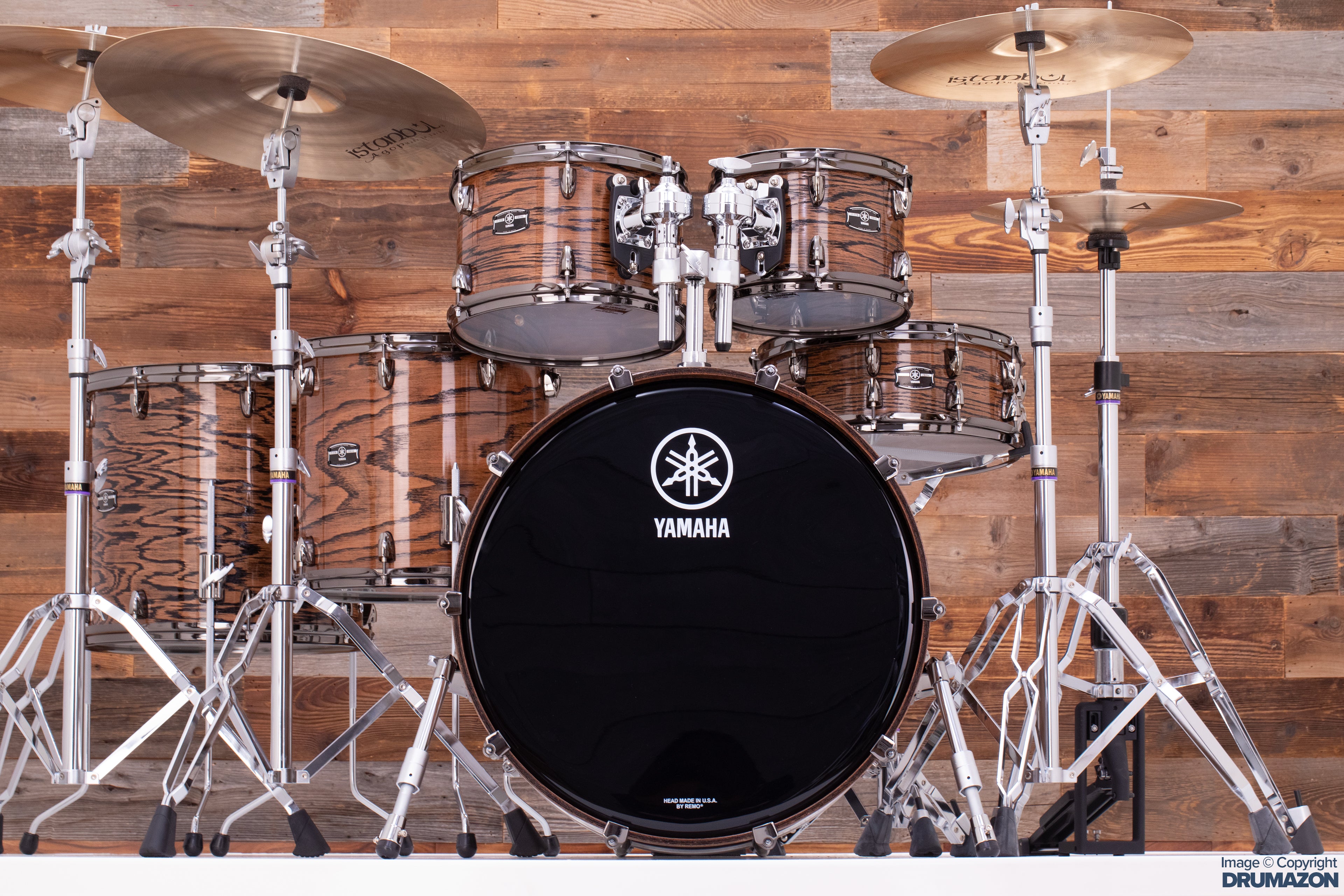 YAMAHA LIVE CUSTOM HYBRID OAK 5 PIECE DRUM KIT UZUKURI NATURAL EARTH Drumazon