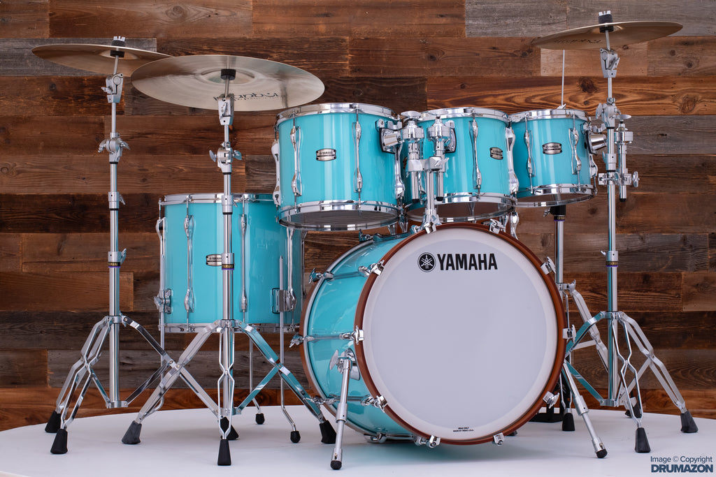 YAMAHA RECORDING CUSTOM POWER 5 PIECE DRUM KIT SURF GREEN LACQUER
