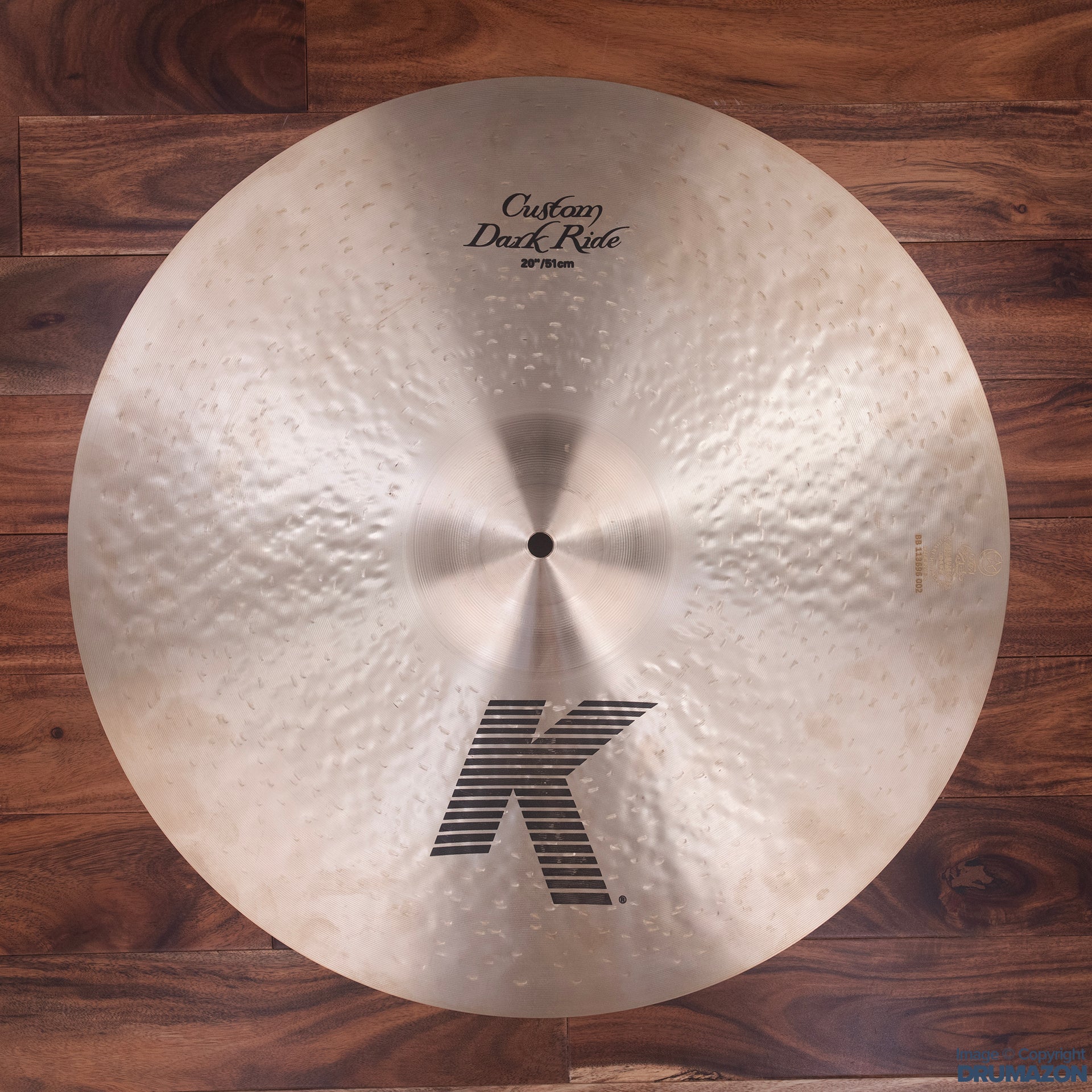 ZILDJIAN 20 K CUSTOM DARK RIDE CYMBAL PRE LOVED Drumazon