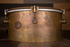 A&F 14 X 6.5 OLD HAVANA TIMBALE, RAW BRASS SHELL, WITH INTERNAL SNARE