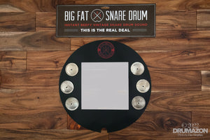 BIG FAT SNARE DRUM 14" MEDFORD SQUARE WITH WHITE COPPER JINGLES