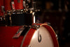 BRITISH DRUM COMPANY LEGEND SERIES 3 PIECE SHELL PACK, BIRCH SHELLS, BUCKINGHAM SCARLETT