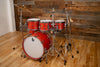 BRITISH DRUM COMPANY LEGEND SERIES 5 PIECE SHELL PACK, BIRCH SHELLS, BUCKINGHAM SCARLETT, SPECIAL CONFIGURATION