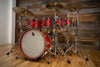 BRITISH DRUM COMPANY LEGEND SERIES 6 PIECE DRUM KIT, BUCKINGHAM SCARLETT - THE DRUMMERS REVIEW KIT! WATCH THE VIDEO