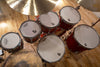 BRITISH DRUM COMPANY LEGEND SERIES 6 PIECE DRUM KIT, BUCKINGHAM SCARLETT - THE DRUMMERS REVIEW KIT! WATCH THE VIDEO