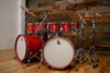 BRITISH DRUM COMPANY LEGEND SERIES 9 PIECE SHELL PACK, BIRCH SHELLS, BUCKINGHAM SCARLETT - SPECIAL CONFIGURATION