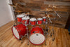 BRITISH DRUM COMPANY LEGEND SERIES 9 PIECE SHELL PACK, BIRCH SHELLS, BUCKINGHAM SCARLETT - SPECIAL CONFIGURATION