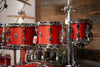 BRITISH DRUM COMPANY LEGEND SERIES 9 PIECE SHELL PACK, BIRCH SHELLS, BUCKINGHAM SCARLETT - SPECIAL CONFIGURATION