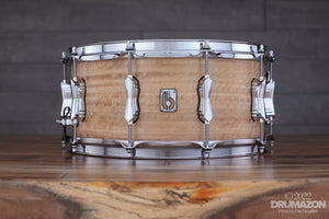 BRITISH DRUM COMPANY 14 X 6.5 MAVERICK 10 PLY MAPLE SNARE DRUM, EUCALYPTUS VENEER