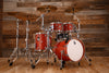 BRITISH DRUM COMPANY LEGEND SERIES 5 PIECE SHELL PACK WITH 16" BASS DRUM, BUCKINGHAM SCARLETT - SPECIAL CONFIGURATION
