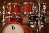 BRITISH DRUM COMPANY LEGEND SERIES 5 PIECE SHELL PACK WITH 16" BASS DRUM, BUCKINGHAM SCARLETT - SPECIAL CONFIGURATION