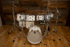 BRITISH DRUM COMPANY LEGEND SERIES 8 PIECE SHELL PACK, 18" BASS DRUM, PICCADILLY WHITE - SPECIAL CONFIGURATION