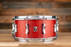 BRITISH DRUM COMPANY 14 X 6.5 LEGEND SERIES SNARE DRUM, BUCKINGHAM SCARLETT