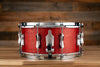 BRITISH DRUM COMPANY 14 X 6.5 LEGEND SERIES SNARE DRUM, BUCKINGHAM SCARLETT