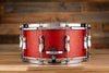 BRITISH DRUM COMPANY 14 X 6.5 LEGEND SERIES SNARE DRUM, BUCKINGHAM SCARLETT