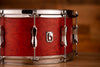 BRITISH DRUM COMPANY 14 X 6.5 LEGEND SERIES SNARE DRUM, BUCKINGHAM SCARLETT