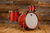 BRITISH DRUM COMPANY LEGEND SERIES 3 PIECE SHELL PACK, BIRCH SHELLS, BUCKINGHAM SCARLETT