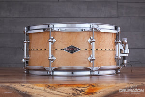 CRAVIOTTO 13 X 5.5 CUSTOM SHOP BIRDSEYE MAPLE SNARE DRUM WITH MAPLE INLAY (PRE-LOVED)