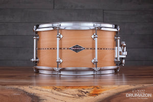 CRAVIOTTO 13 X 7 CUSTOM SHOP BEECH SNARE DRUM WITH WALNUT INLAY (PRE-LOVED)