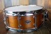 CRAVIOTTO CUSTOM SHOP 14 X 5.5 SOLID SHELL MAHOGANY SNARE DRUM, SIGNED BY JOHNNY CRAVIOTTO 2009 (PRE-LOVED)