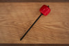 DANMAR 205 RED HARD WOOD ROUND BASS DRUM BEATER, BLACK SHAFT