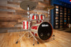 DDRUM DIOS AFRICAN BUBINGA DRUM KIT RED/SILVER SPARKLE STRIPE (PRE-LOVED)