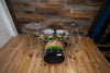 DS REBEL CUSTOM SHOP BIRCH / MAHOGANY 5 PIECE DRUM KIT, EXOTIC MAPA BURL GREEN TO NATURAL FADE LACQUER (THE RHYTHM REVIEW KIT)
