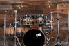 DS REBEL CUSTOM SHOP 5 PIECE DRUM KIT, ALL MAPLE SHELL, BLACK TO NATURAL FADE OVER EXOTIC FOSSIL BEECH