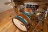DS REBEL CUSTOM SHOP ALL MAHOGANY 3 PIECE DRUM KIT, SURF DUCO SOLID SATIN