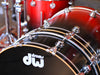 DW COLLECTORS SERIES II MAPLE 6 PIECE DRUM KIT, RED TO BLACK SATIN FADE (PRE-LOVED)