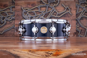 DW 14 X 5 COLLECTORS SERIES MAPLE TEN AND SIX SNARE DRUM, ROYAL BLUE (PRE-LOVED)