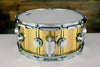DW 14 X 6.5 COLLECTORS BELL BRASS SNARE DRUM, CHROME HARDWARE (PRE-LOVED)