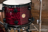 DW (DRUM WORKSHOP) COLLECTORS SERIES II, 4 PIECE DRUM KIT, RED SILK ONYX, BLACK FITTINGS, (PRE-LOVED)