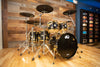 DW (DRUM WORKSHOP) COLLECTORS SERIES, 5 PIECE DRUM KIT, BLACK MIRRA SPECIALITY LACQUER, 24K GOLD FITTINGS (PRE-LOVED)