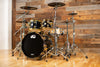 DW (DRUM WORKSHOP) COLLECTORS SERIES, 5 PIECE DRUM KIT, BLACK MIRRA SPECIALITY LACQUER, 24K GOLD FITTINGS (PRE-LOVED)