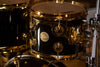 DW (DRUM WORKSHOP) COLLECTORS SERIES, 5 PIECE DRUM KIT, BLACK MIRRA SPECIALITY LACQUER, 24K GOLD FITTINGS (PRE-LOVED)