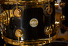 DW (DRUM WORKSHOP) COLLECTORS SERIES, 5 PIECE DRUM KIT, BLACK MIRRA SPECIALITY LACQUER, 24K GOLD FITTINGS (PRE-LOVED)