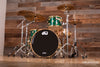 DW (DRUM WORKSHOP) COLLECTORS SERIES II, 3 PIECE DRUM KIT, EMERALD ONYX, GOLD FITTINGS, (PRE-LOVED)