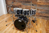 DW COLLECTORS SERIES MAPLE / MAHOGANY HYBRID 6 PIECE DRUM KIT, BLACK ICE FINISH PLY (PRE-LOVED)