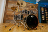 DW COLLECTORS SERIES MAPLE / MAHOGANY HYBRID 6 PIECE DRUM KIT, BLACK ICE FINISH PLY (PRE-LOVED)