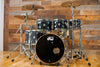 DW COLLECTORS SERIES MAPLE / MAHOGANY HYBRID 6 PIECE DRUM KIT, BLACK ICE FINISH PLY (PRE-LOVED)