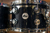 DW COLLECTORS SERIES MAPLE / MAHOGANY HYBRID 6 PIECE DRUM KIT, BLACK ICE FINISH PLY (PRE-LOVED)