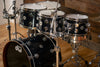 DW COLLECTORS SERIES MAPLE / MAHOGANY HYBRID 6 PIECE DRUM KIT, BLACK ICE FINISH PLY (PRE-LOVED)