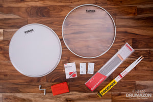 EVANS UV1 SNARE DRUM TUNE UP KIT FOR 13" DRUM - 2 HEADS, PURESOUND WIRES & MORE!