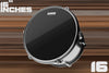 EVANS BLACK CHROME TOM BATTER DRUM HEAD (SIZES 6" TO 18")