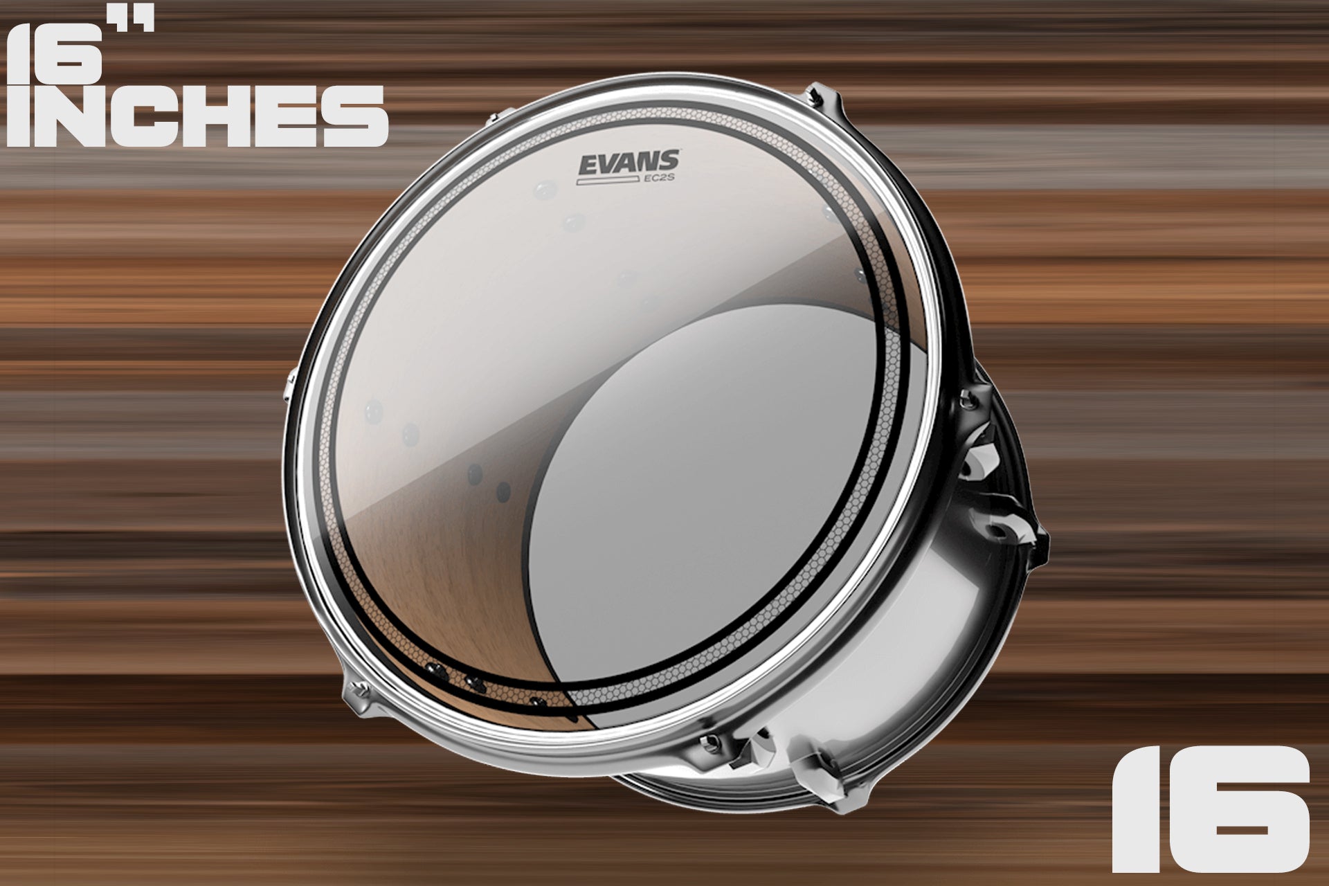 EVANS EC2S CLEAR TOM BATTER DRUM HEAD SIZES 6 TO 18 Drumazon