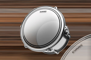 EVANS EC2 FROSTED TOM / SNARE BATTER DRUM HEAD (SIZES 6" TO 18")