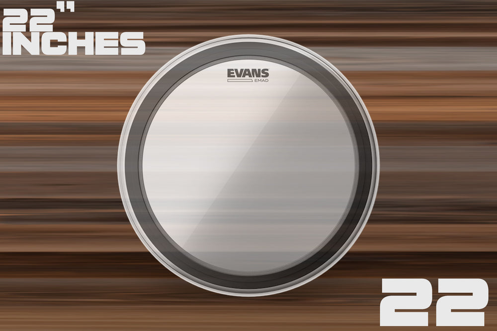 EVANS EMAD 22 CLEAR BASS DRUM BATTER HEAD SUPER SALE SPECIAL Drumazon