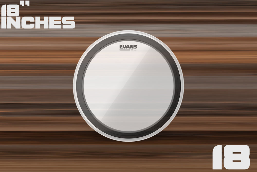 EVANS EMAD HEAVYWEIGHT CLEAR BASS BATTER DRUM HEAD SIZES 18