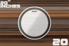 EVANS EMAD HEAVYWEIGHT CLEAR BASS BATTER DRUM HEAD (SIZES 18" TO 26")